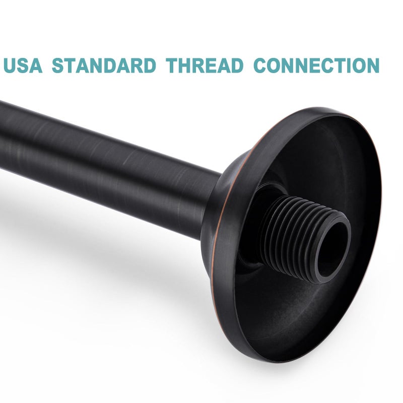 BESTILL 16 Inch L-Shaped Shower Head Extension Arm, Shower Arm and Flange Included, Oil Rubbed Bronze - Image 5